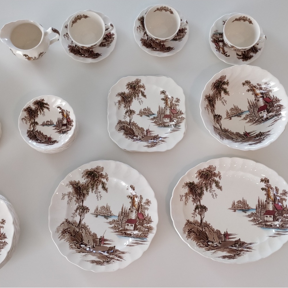 Piece set of “The Old Mill” China